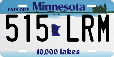 MN license plate 515LRM