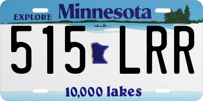 MN license plate 515LRR