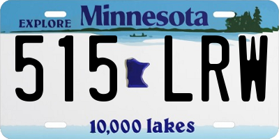 MN license plate 515LRW