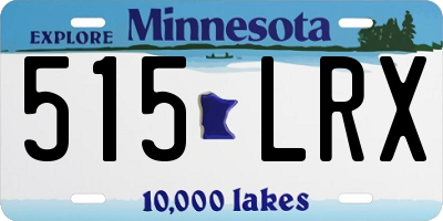 MN license plate 515LRX
