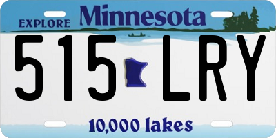 MN license plate 515LRY