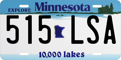 MN license plate 515LSA