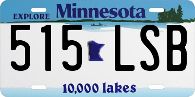 MN license plate 515LSB
