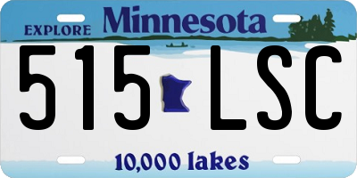 MN license plate 515LSC