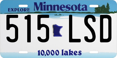 MN license plate 515LSD