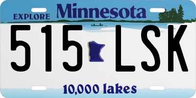 MN license plate 515LSK