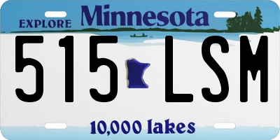 MN license plate 515LSM