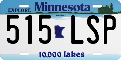 MN license plate 515LSP