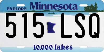 MN license plate 515LSQ
