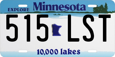 MN license plate 515LST