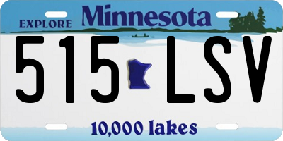 MN license plate 515LSV
