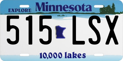 MN license plate 515LSX