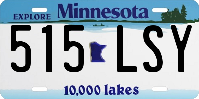MN license plate 515LSY