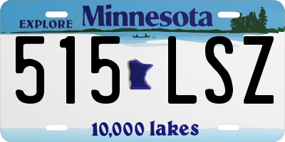 MN license plate 515LSZ