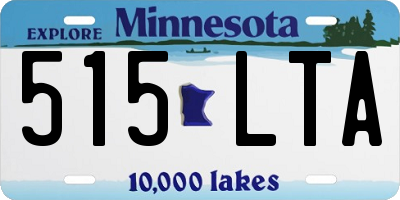 MN license plate 515LTA