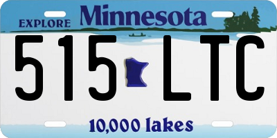 MN license plate 515LTC