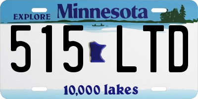MN license plate 515LTD