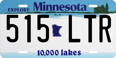 MN license plate 515LTR