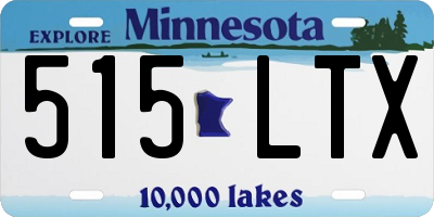 MN license plate 515LTX