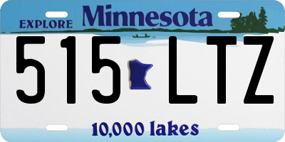 MN license plate 515LTZ