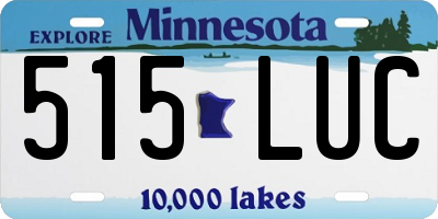 MN license plate 515LUC