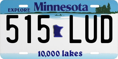 MN license plate 515LUD