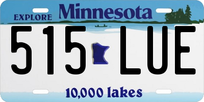MN license plate 515LUE