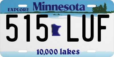 MN license plate 515LUF