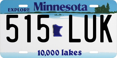 MN license plate 515LUK