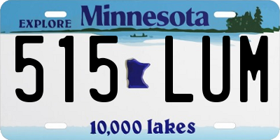 MN license plate 515LUM
