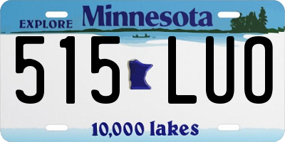 MN license plate 515LUO