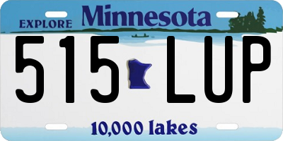 MN license plate 515LUP