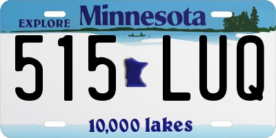 MN license plate 515LUQ