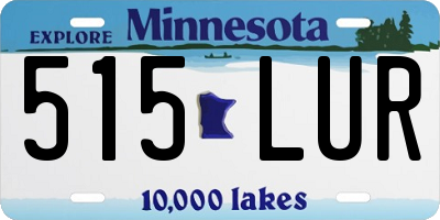 MN license plate 515LUR