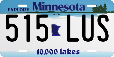 MN license plate 515LUS