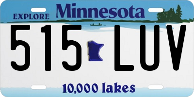 MN license plate 515LUV