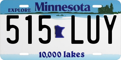 MN license plate 515LUY