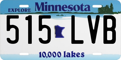 MN license plate 515LVB