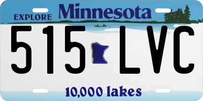 MN license plate 515LVC