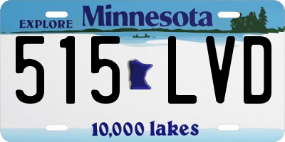 MN license plate 515LVD