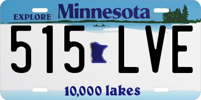 MN license plate 515LVE