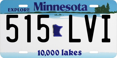 MN license plate 515LVI
