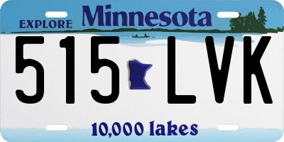 MN license plate 515LVK