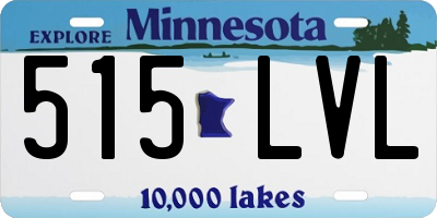 MN license plate 515LVL