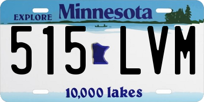MN license plate 515LVM