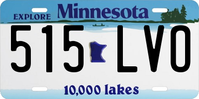 MN license plate 515LVO