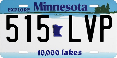 MN license plate 515LVP