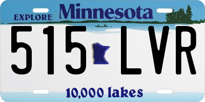MN license plate 515LVR