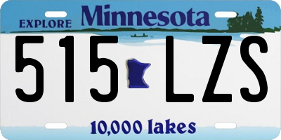MN license plate 515LZS