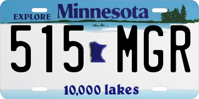 MN license plate 515MGR